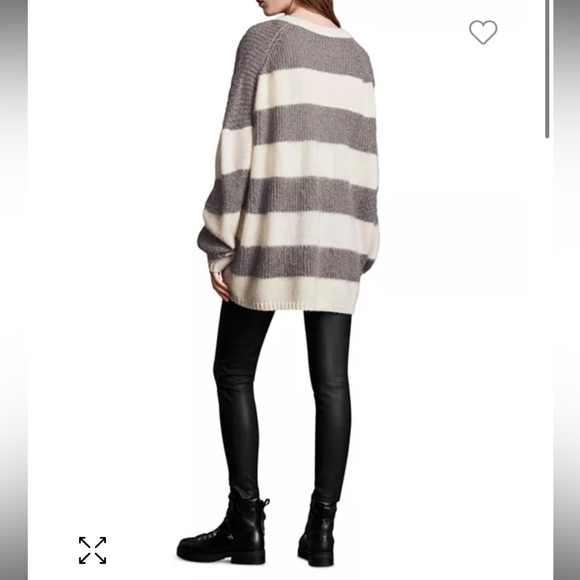 AllSaints Lou Metallic Striped Sweater (size M) - Picture 4 of 13